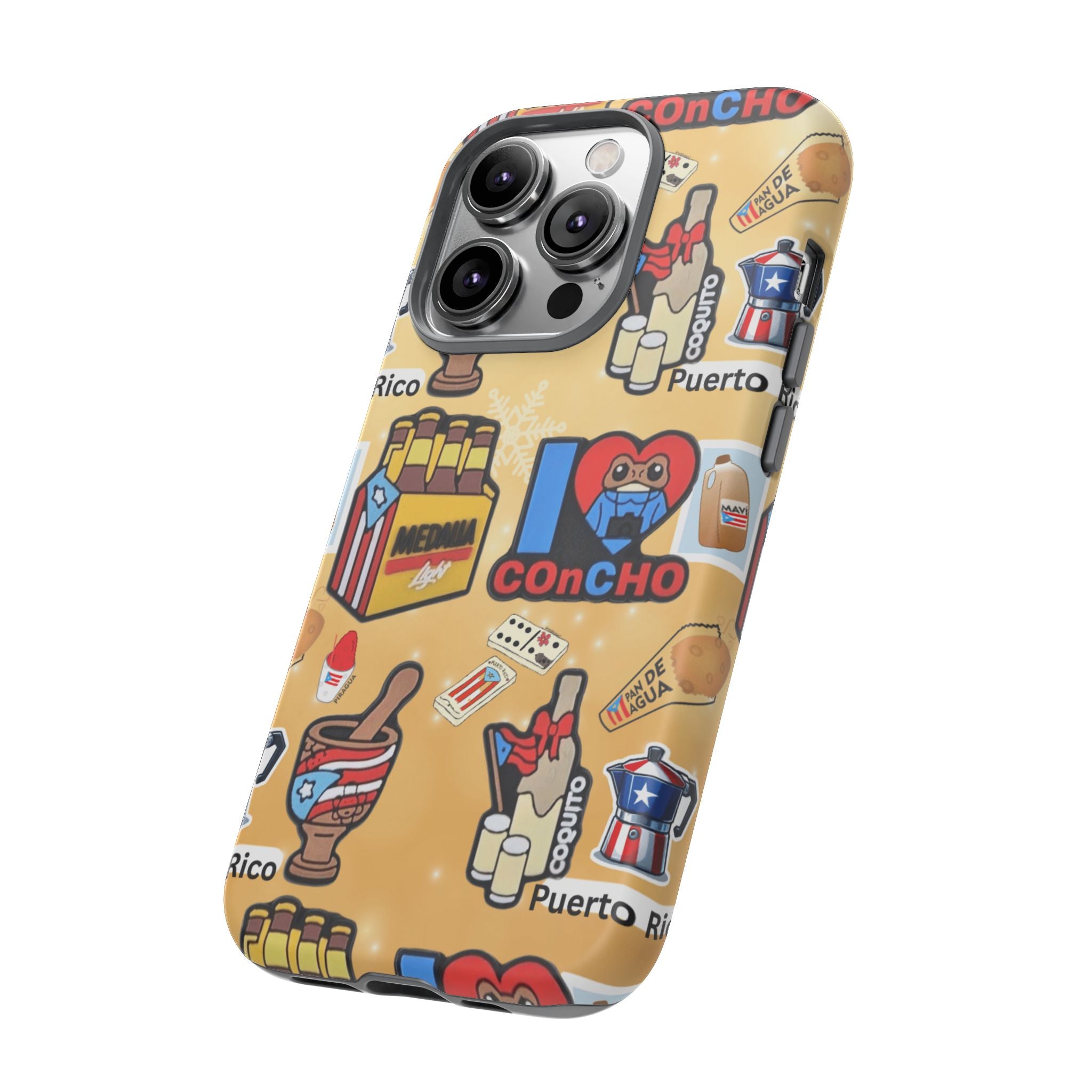 Puerto Rico Sticker Collage Tough Case  ‘I  Concho’ Pattern Phone Case