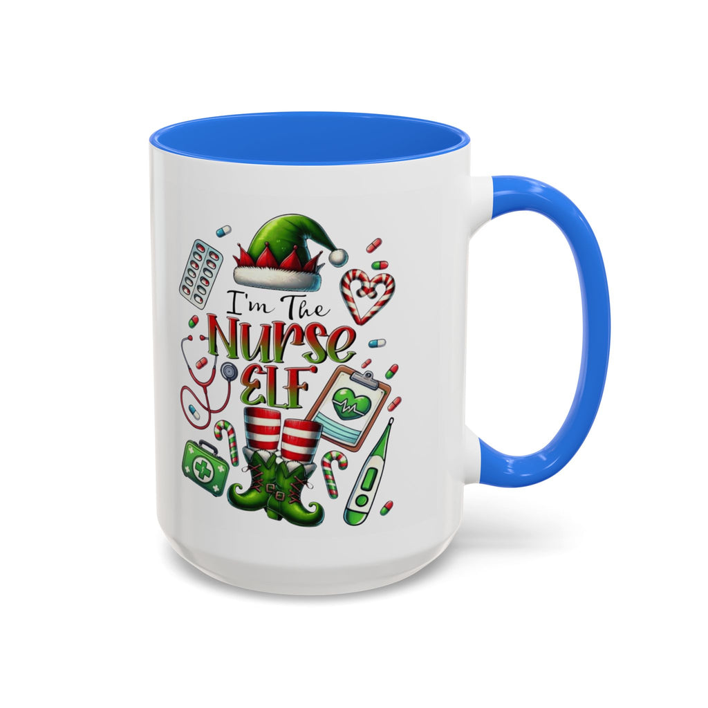 Nurse Elf Coffee Mug — Christmas Medical Holiday Gift (11oz & 15oz) Medical Christmas Mug