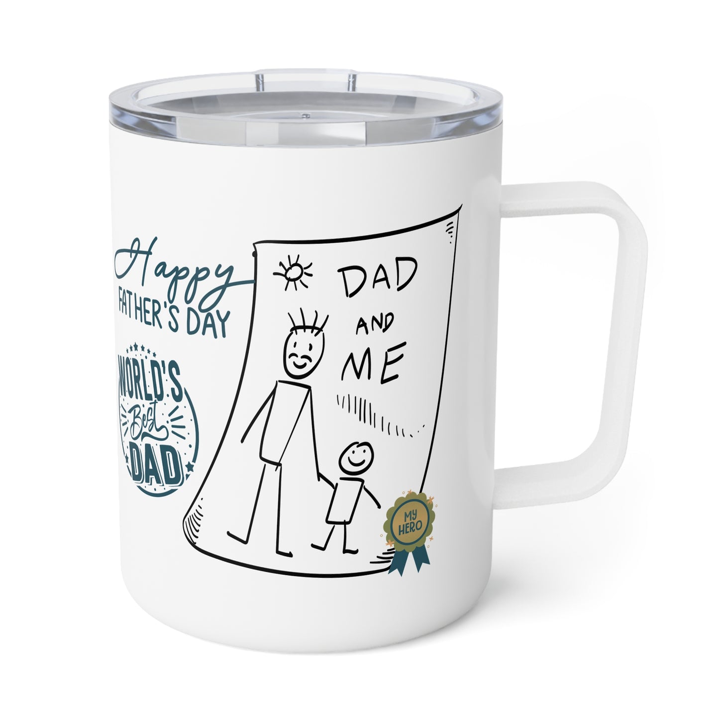 Father's Day Mug Gift for Dad Funny Fathers Mug Insulated Coffee Mug, 10oz