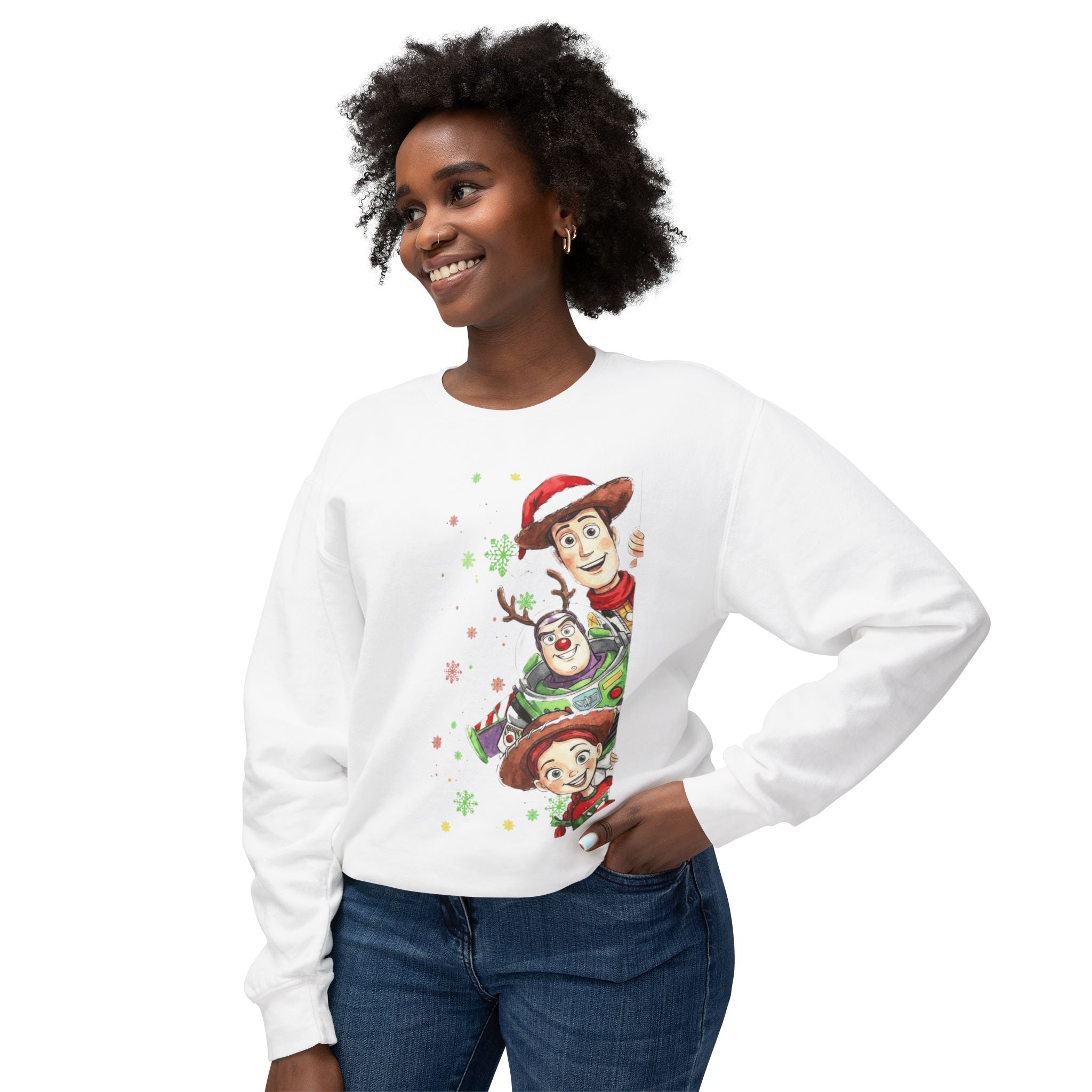 Christmas Toy Cowboy Crewneck Sweatshirt  Festive Woody & Friends Holiday Sweatshirt Cartoon Christmas T-shirts and Sweaters