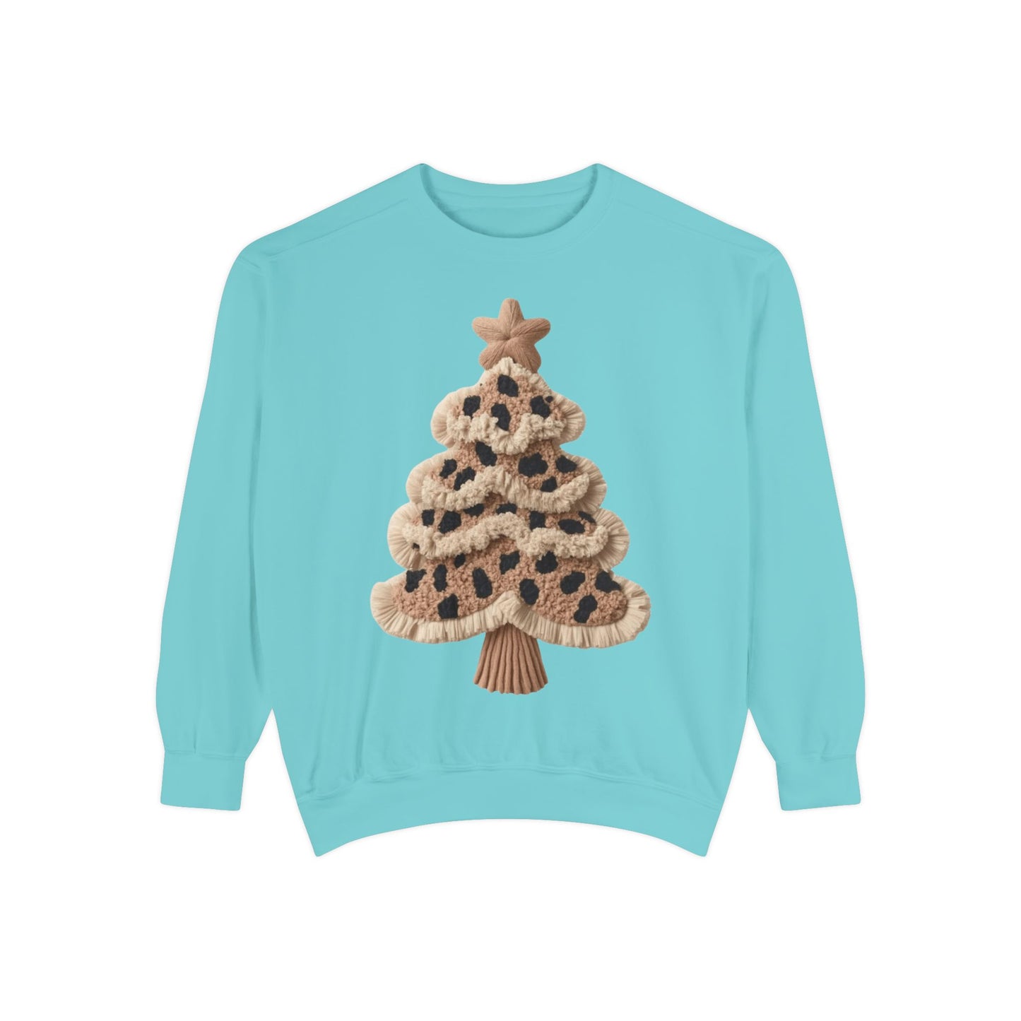 Leopard Knit Christmas Tree Sweatshirt unique festive designs and joyful