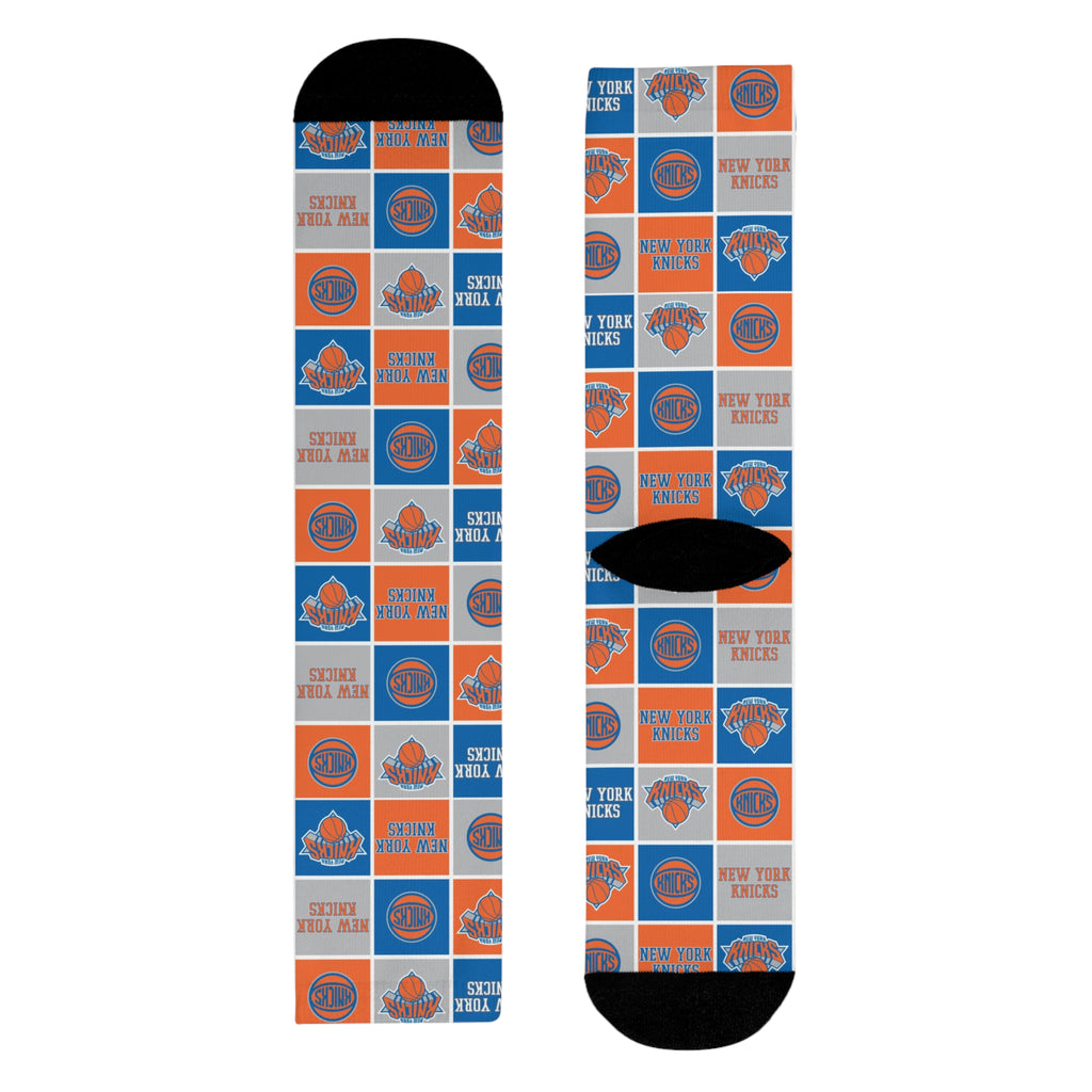 Basketball-Inspired Pattern Crew Socks — Retro Sports Sublimation Socks NY