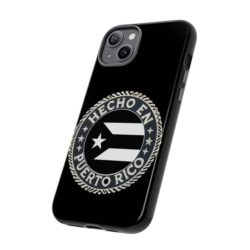 Hecho en Puerto Rico Phone Case  Puerto Rican Flag Emblem Tough Protective Cover