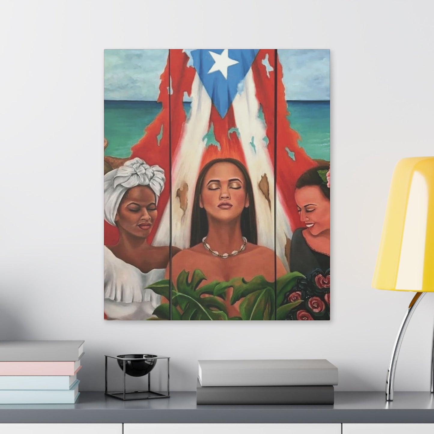 Capturing the Heart and Soul of Puerto Rican Art, Ethnic Canvas Print, Gift for Art Lovers, Beach-Themed Artwork