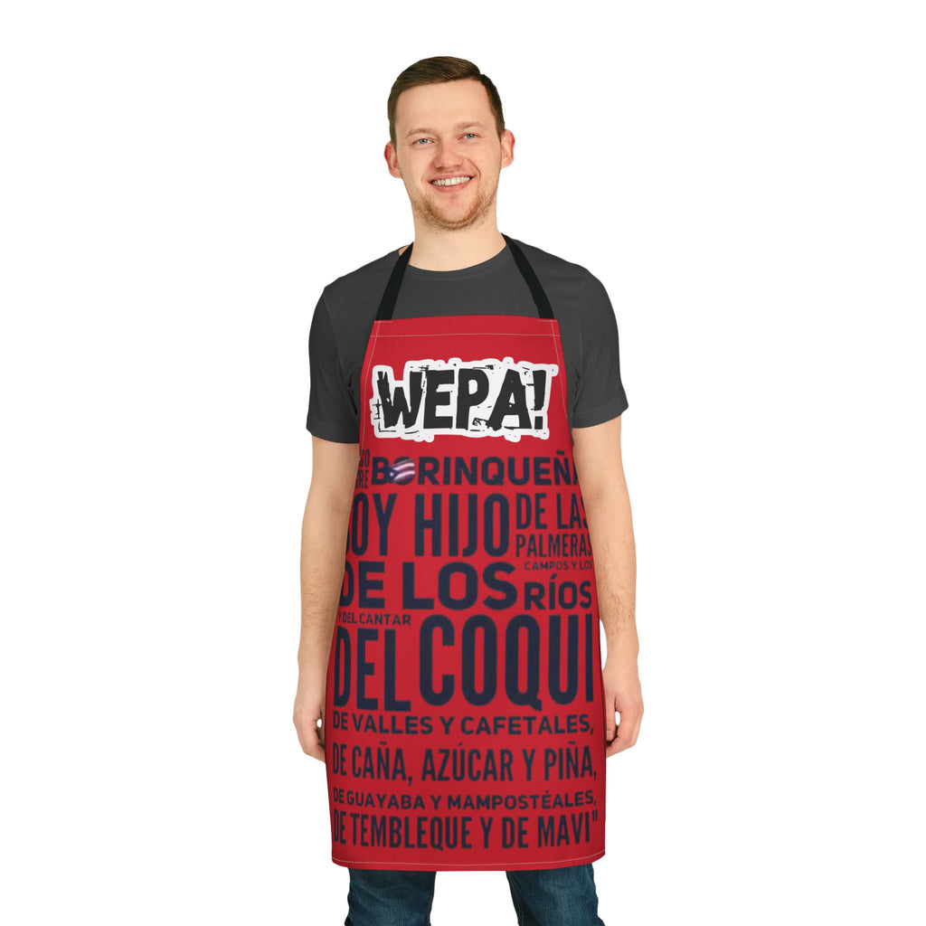 WEPA! Soy Hijo del Coquí" Boricua Puerto Rico Pride Kitchen Apron