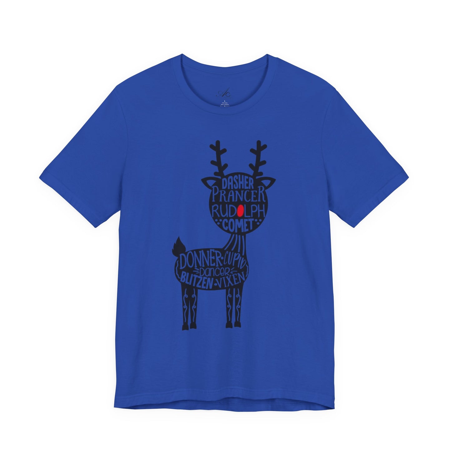 Christmas Reindeer Graphic Tee - Unisex Jersey Short Sleeve Shirt