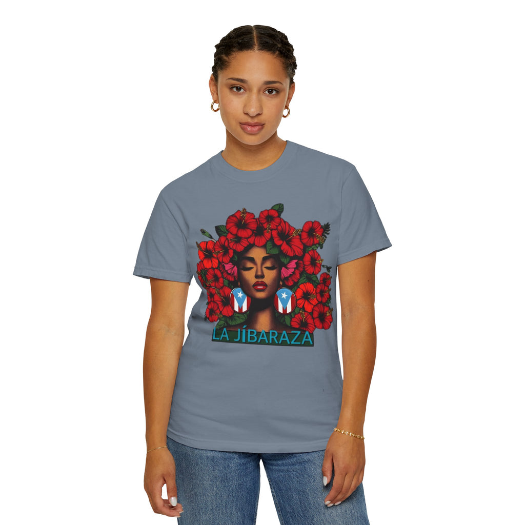 Puerto Rico Navidades T-Shirt — "La Jíbaraza" Floral Puerto Rican Pride Tee