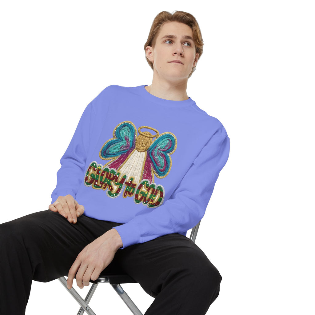 Glory to God Angel Sweatshirt Christmas Holiday Collection  Festive T-Shirt & Sweater