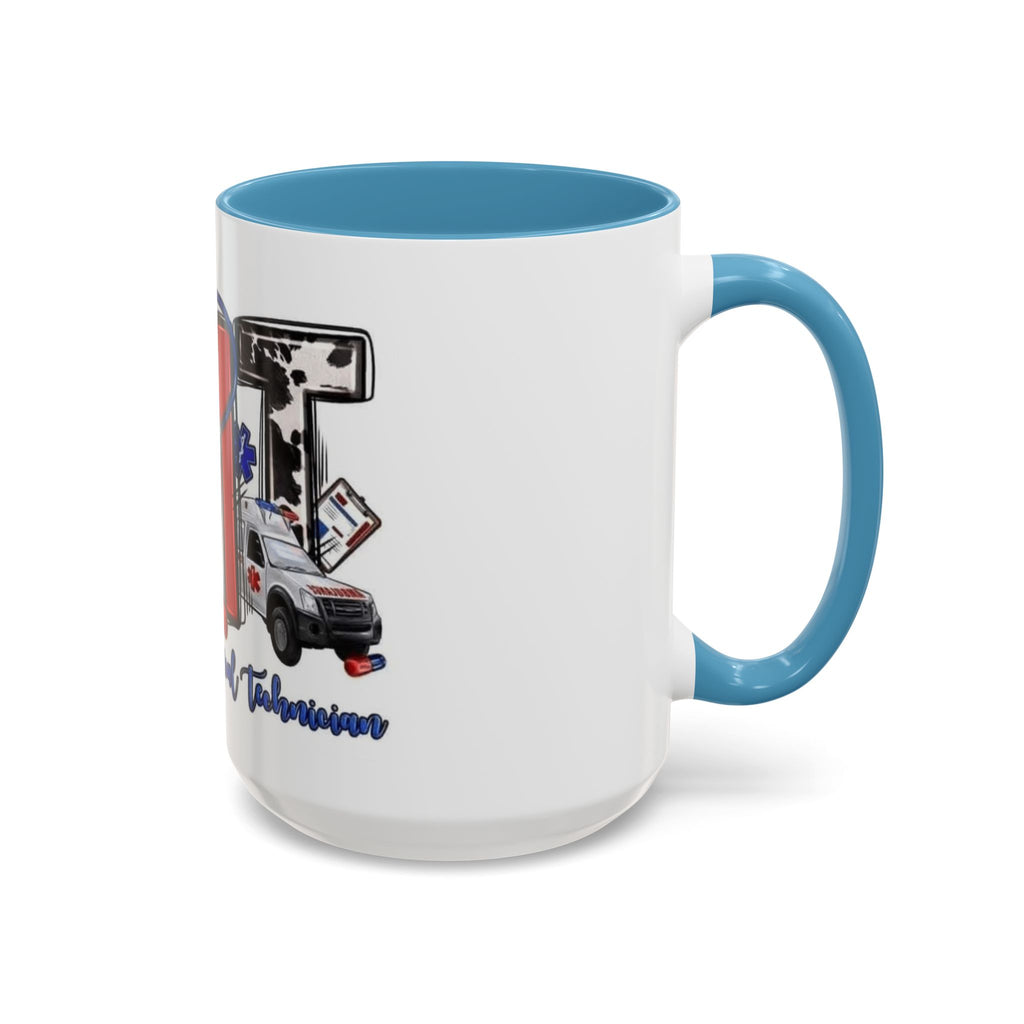 EMT Coffee Mug — Emergency Medical Technician Ambulance Stethoscope Design (11/15oz) Medical Christmas Mug
