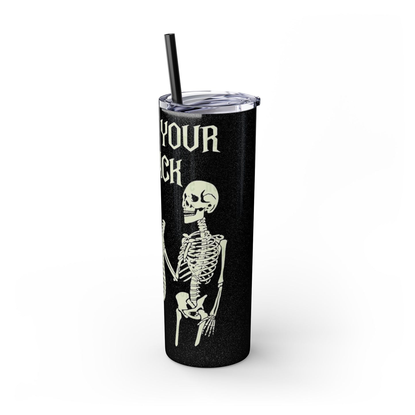 Halloween Skeleton-Themed Tumbler, Got Your Back Drinkware, I Got Your Back Skinny Tumbler, Cute Gifts for Halloween, Fun Vibes for Parties