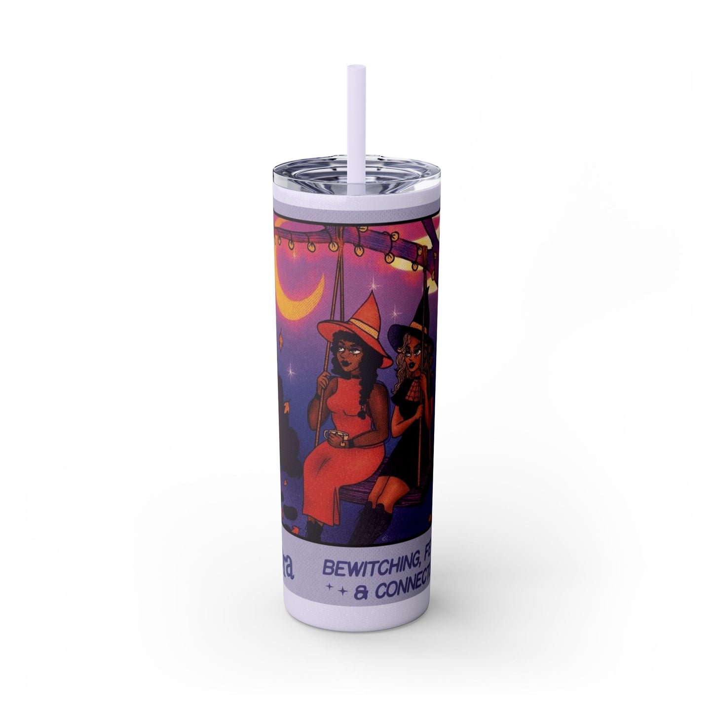 🎁 Spooky season gifts Enchanting Libra Skinny Tumbler with Straw | 20oz | Perfect for Halloween, Witchy Vibes, Astrology Lovers, Gift Idea, Custom Beverage Holder