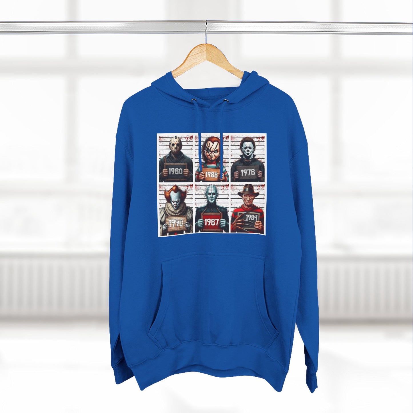 Spooky Vibes Only Halloween Sweater Retro Horror Movie Three-Panel Fleece Hoodie, Halloween Gift, Cozy Sweatshirt, Movie Lover Apparel, Vintage Movie Merchandise