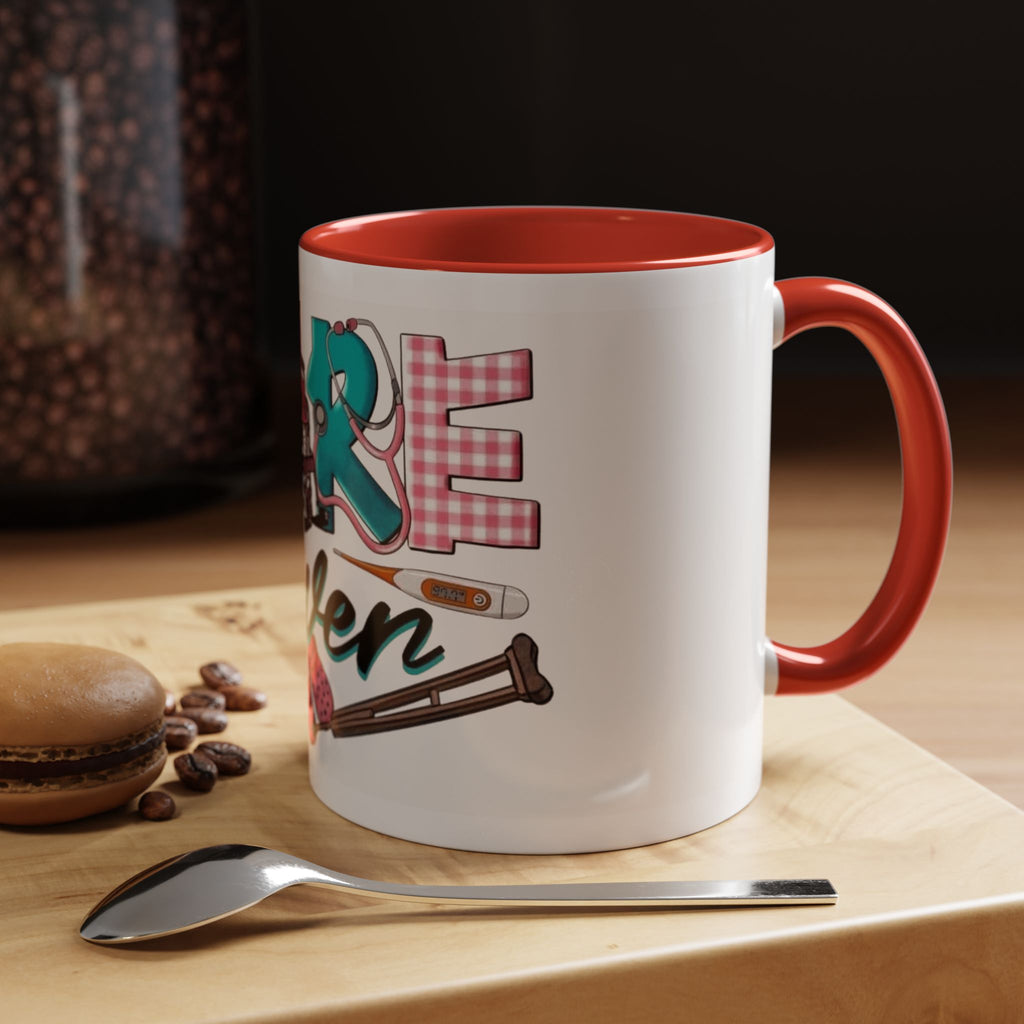 Nurse Given Accent Coffee Mug — Caregiver & Medical Equipment Design Christmas mug for all healthcare heroes