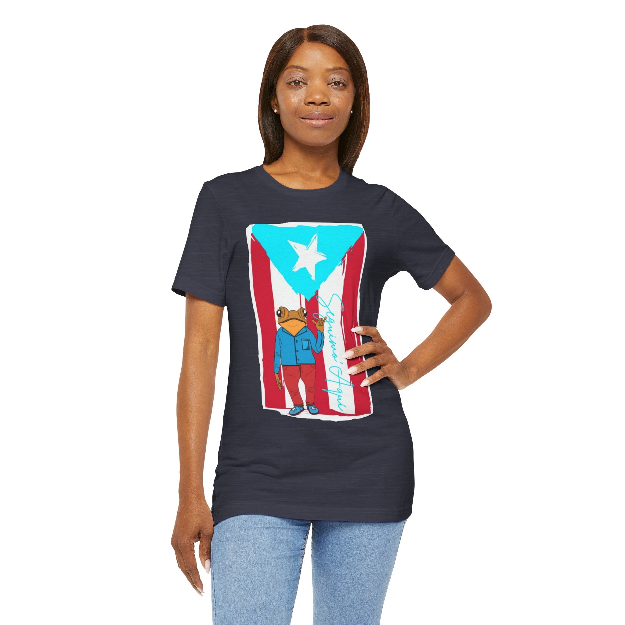 Puerto Rican Coqui Flag T‑Shirt  Boricua Pride Tee