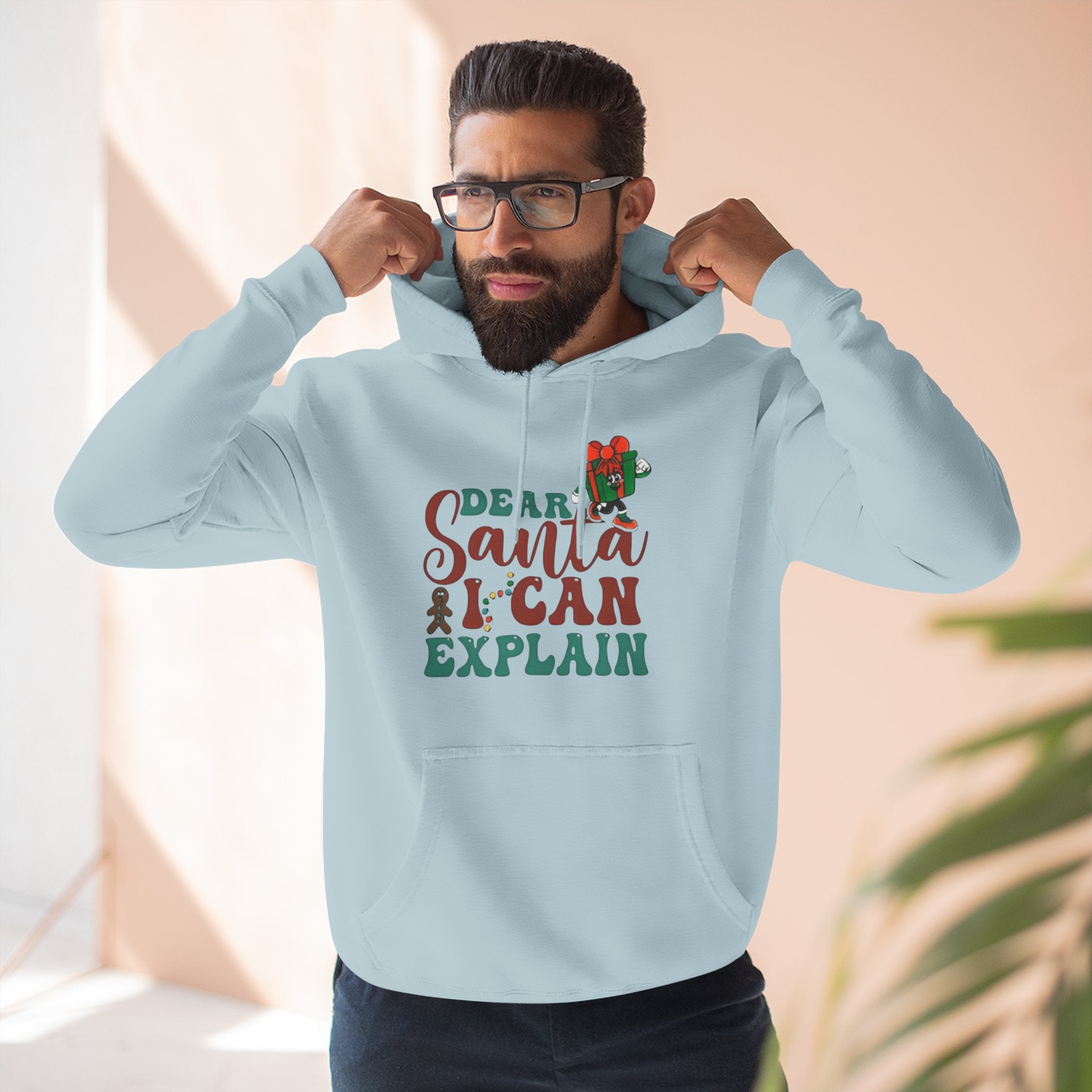 Christmas Hoodie “Dear Santa I Can Explain” Funny Holiday Pullover Christmas T-Shirts and Sweatshirts Collection