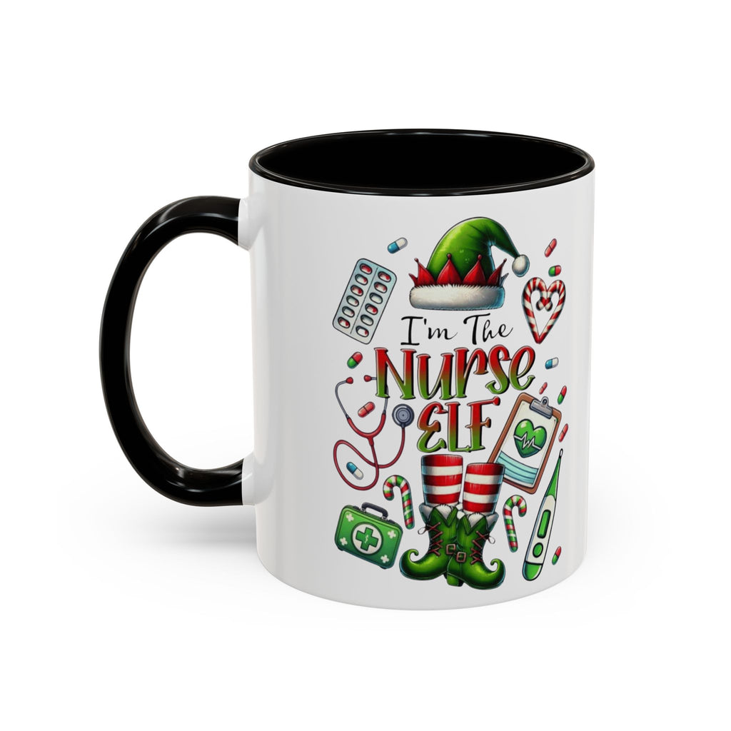 Nurse Elf Coffee Mug — Christmas Medical Holiday Gift (11oz & 15oz) Medical Christmas Mug