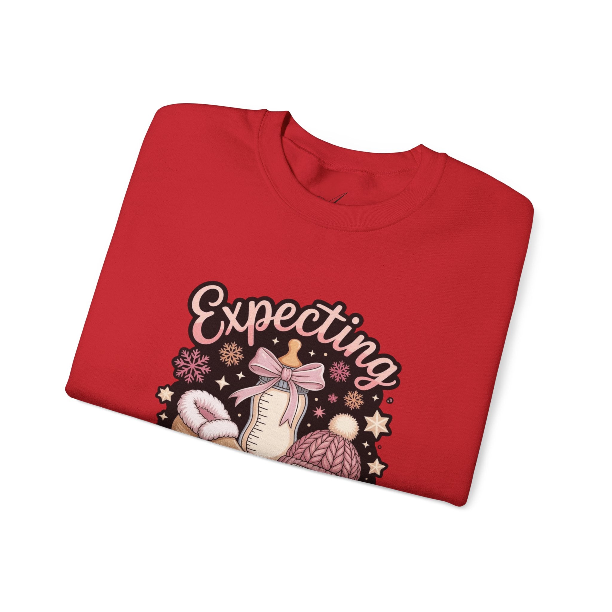 Expecting Season Sweatshirt  Cute Pregnancy Announcement Pullover Cartoon Christmas T-shirts and Sweaters