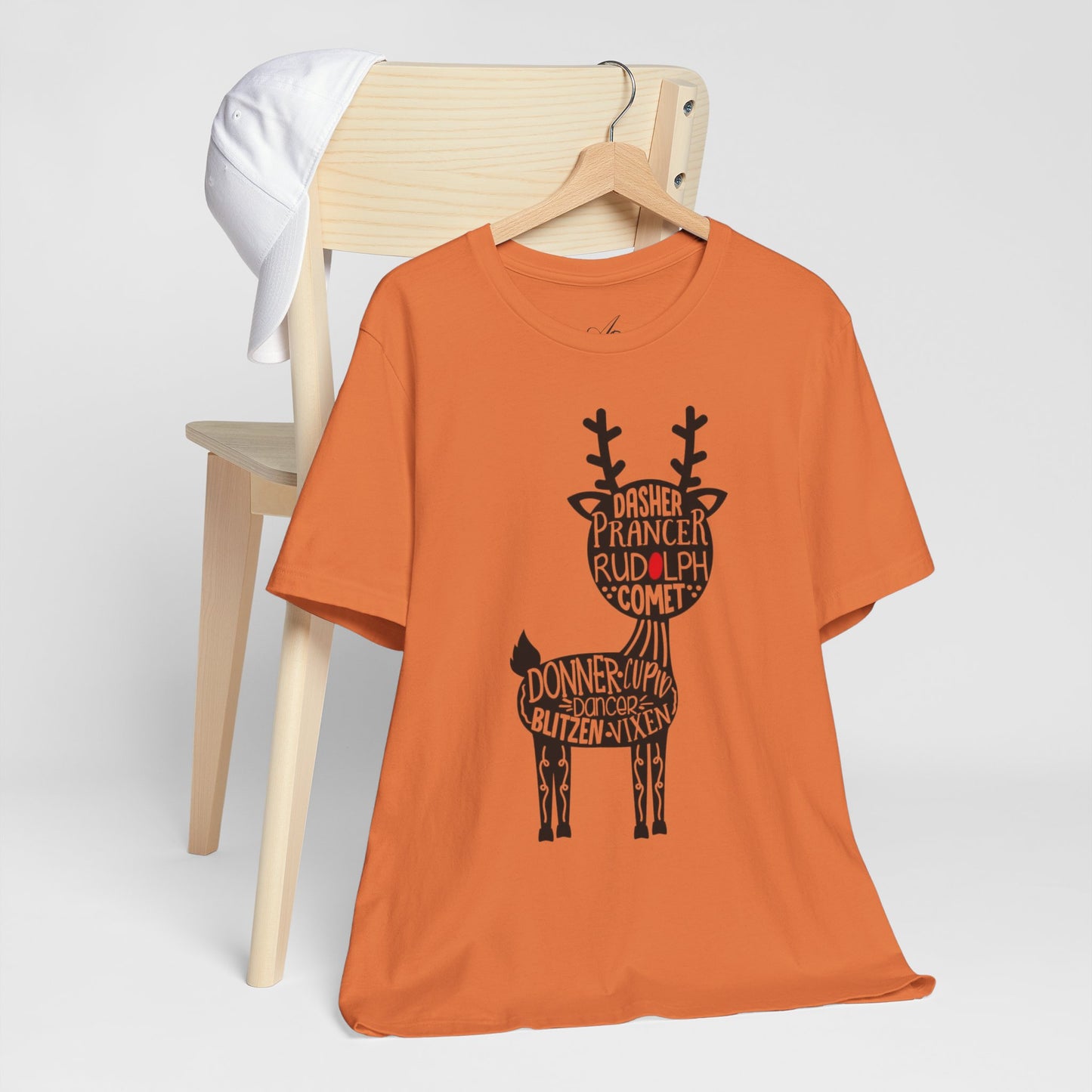Christmas Reindeer Graphic Tee - Unisex Jersey Short Sleeve Shirt