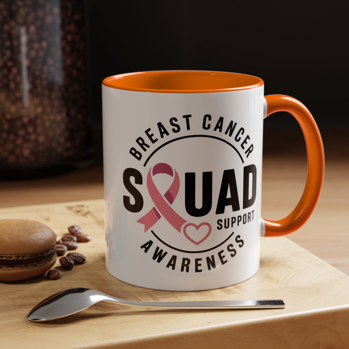 Breast Cancer Awareness Coffee Mug - Support Your Squad