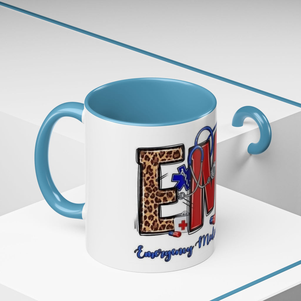 EMT Coffee Mug — Emergency Medical Technician Ambulance Stethoscope Design (11/15oz) Medical Christmas Mug