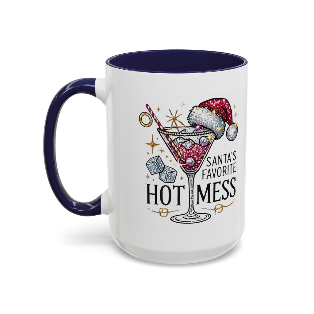 Accent Coffee Mug - "Santa's Favorite Hot Mess" Holiday Cocktail Mug (11/15 oz)