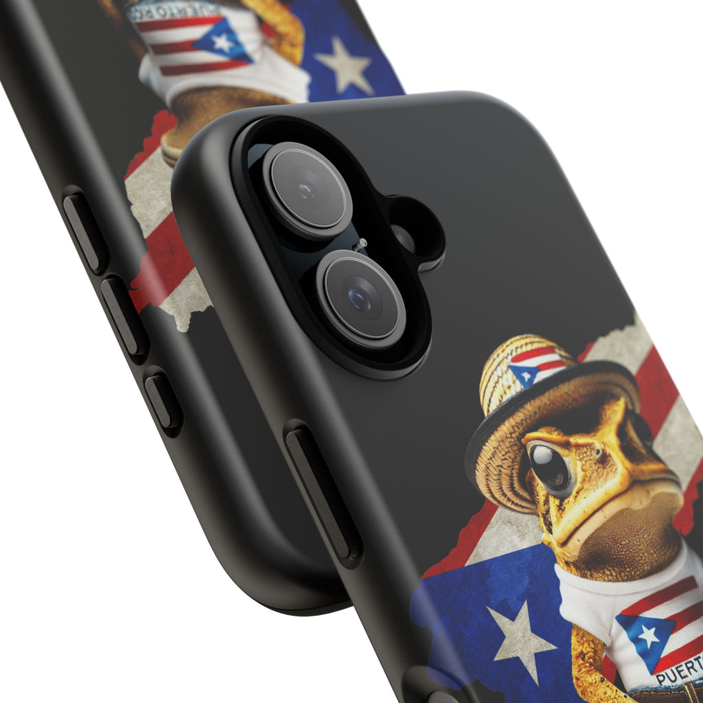 Puerto Rican Frog Tough Phone Case  Puerto Rico Flag Patriotic Protective Case