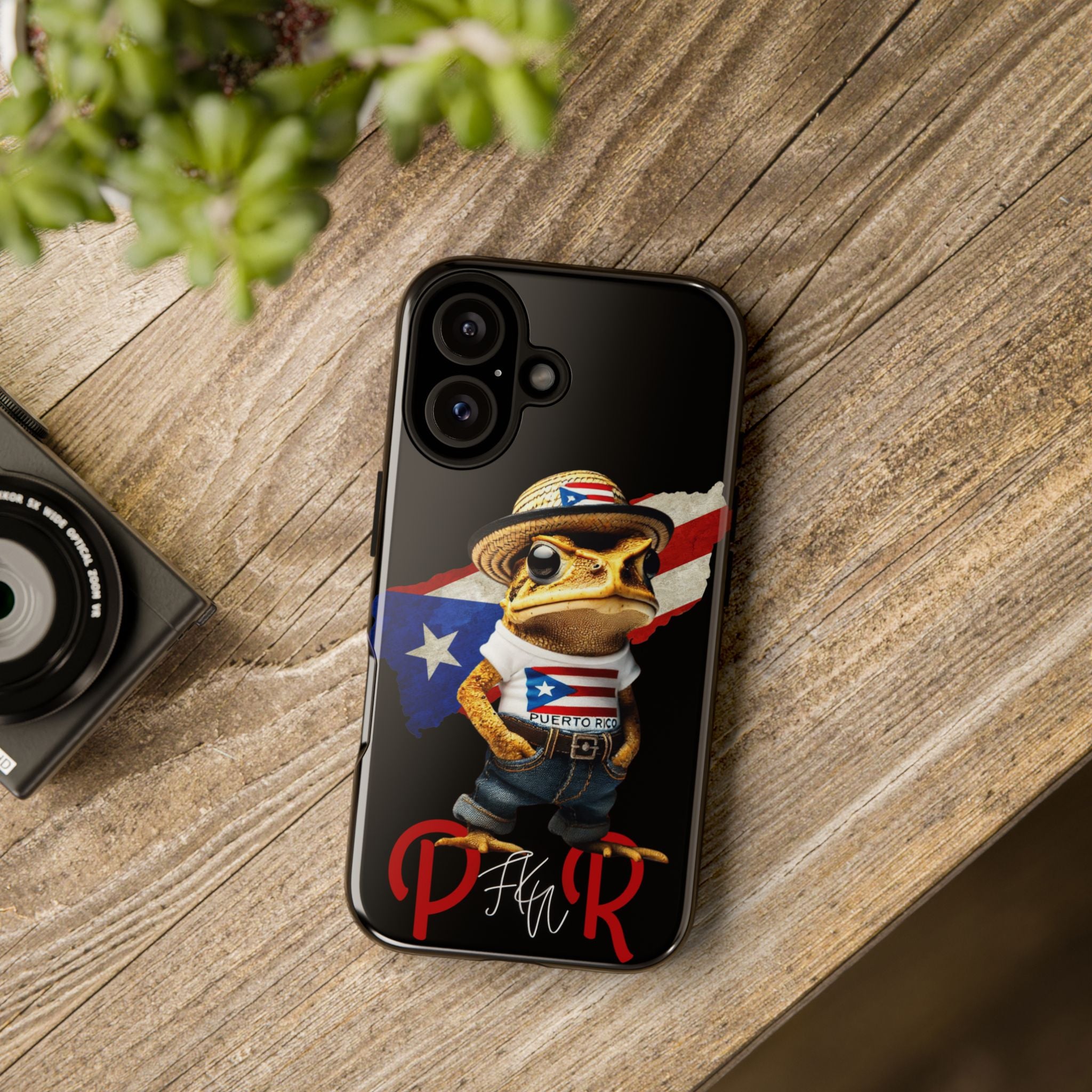 Puerto Rican Frog Tough Phone Case  Puerto Rico Flag Patriotic Protective Case