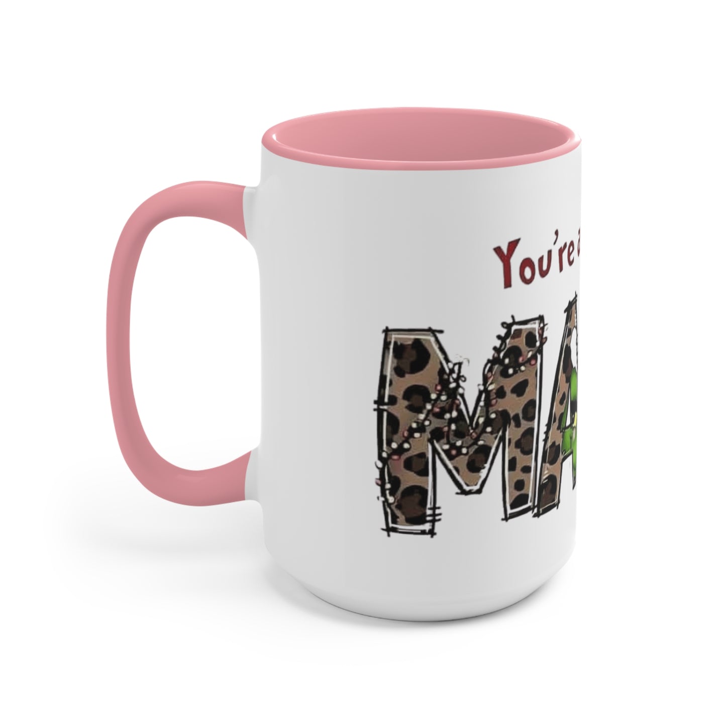 Grinch-Themed Accent Mug - "You're a Mean One, MAM" Holiday Coffee Cup Holiday Coffee Cups with Festive Quotes & Designs