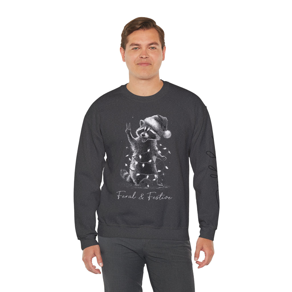 Holiday Raccoon Crewneck Sweatshirt Christmas Tshirts and sweaters,