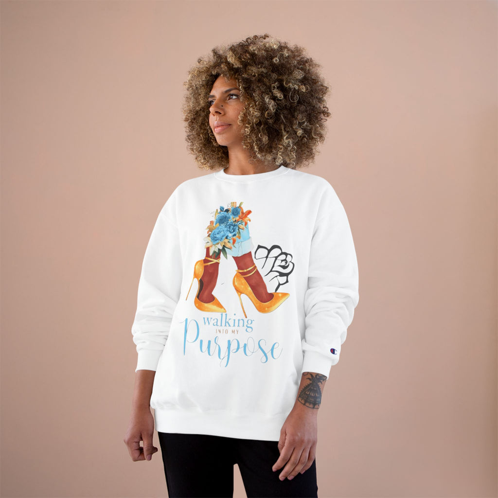 Walking with Purpose Sweatshirt  Floral Heels Inspirational Crewneck