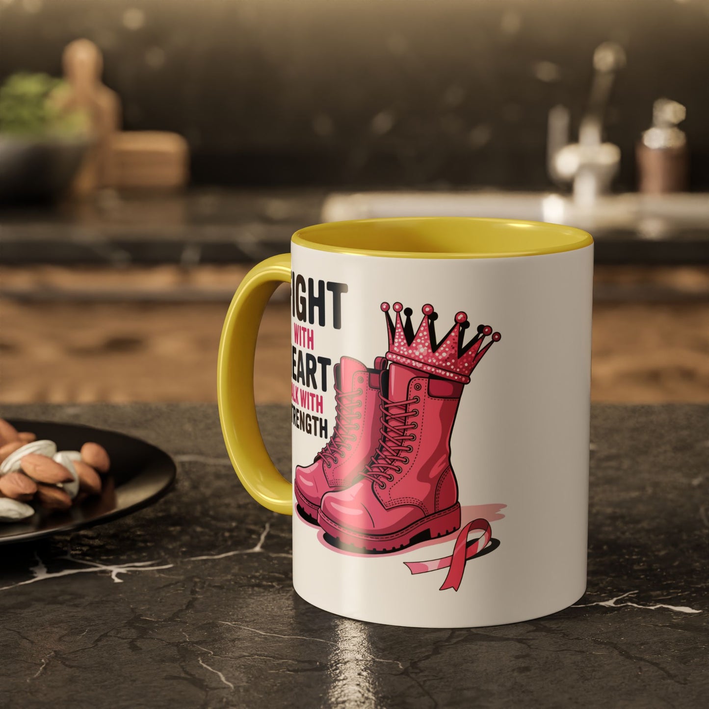 You Beat It! Cancer Survivor Mug | Motivational Gift for Her or Him | Warrior Mug