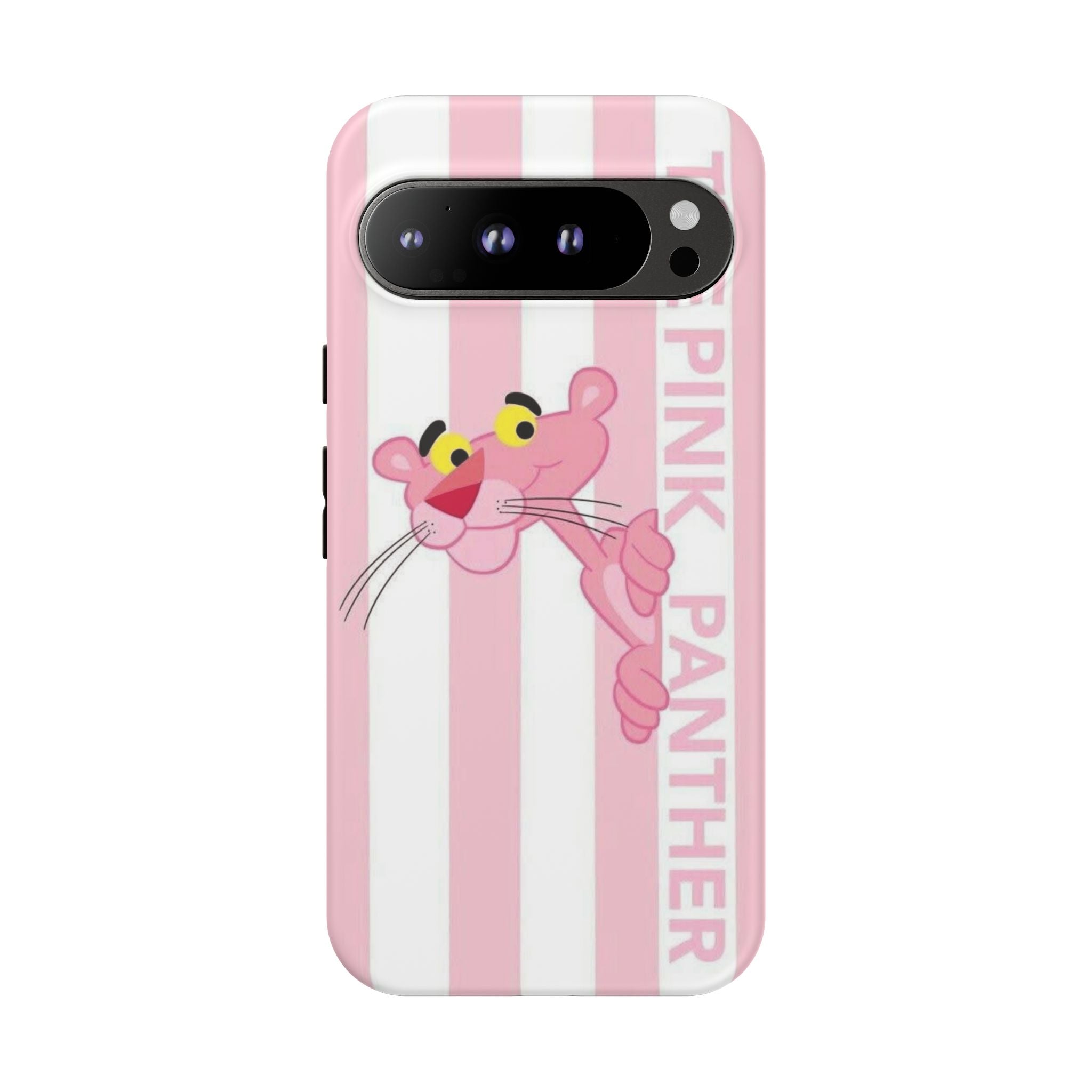 Pink Panther Tough Case Retro Striped Phone Case with "The Pink Panther" Design