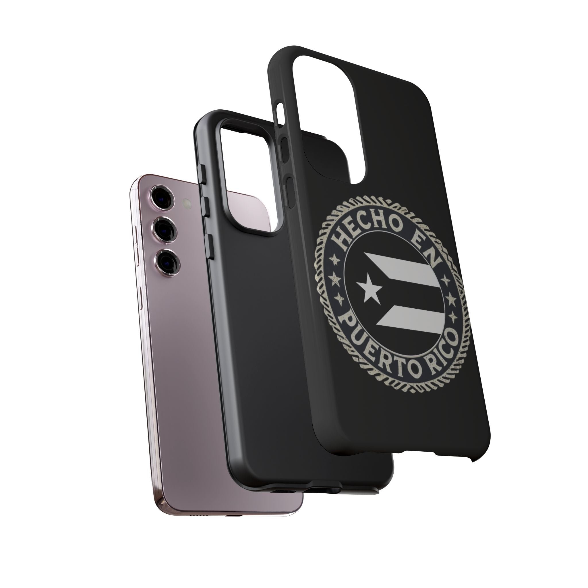 Hecho en Puerto Rico Phone Case  Puerto Rican Flag Emblem Tough Protective Cover