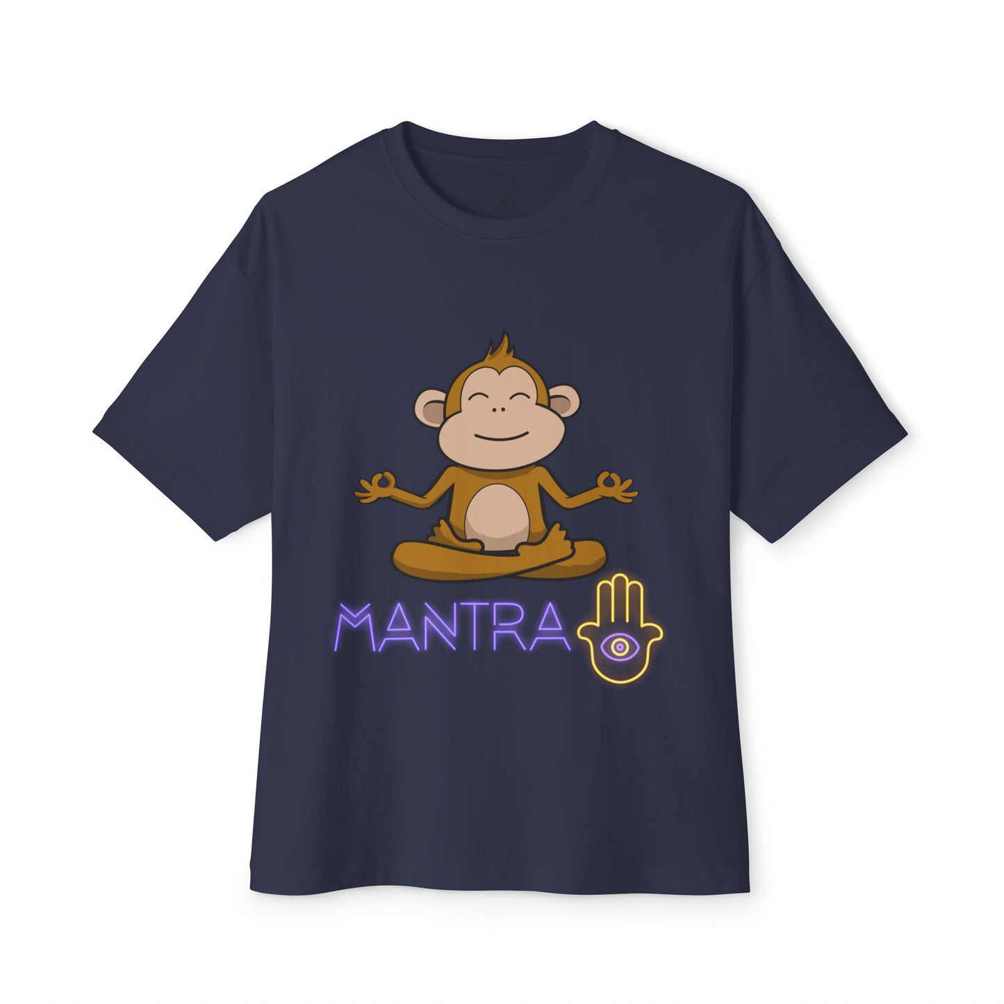 🧘‍♀️ Wear Your Peace. Mindful Monkey Graphic Tee | Unisex Boxy T-Shirt for Yoga Lovers, Gifts for Him/Her, Relaxation Apparel, Meditative Wear, Casual Streetwear
