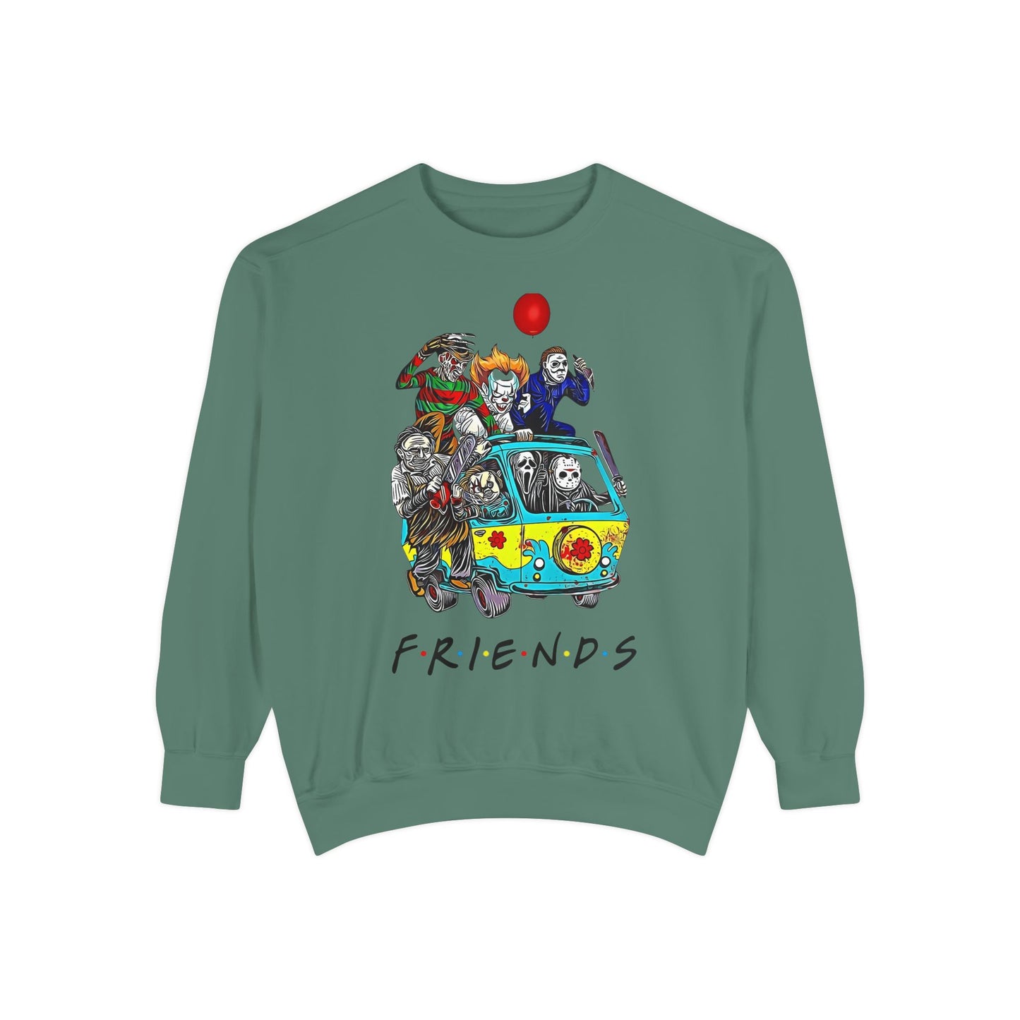 Friends-Inspired Unisex Garment-Dyed Sweatshirt, Cozy Casual Wear, Unique Graphic Sweatshirt, Perfect Gift, Everyday Style