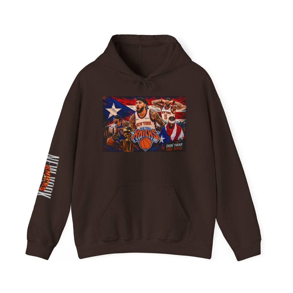 NY-K Retro Player Collage Hoodie — Basketball Fan Sweatshirt