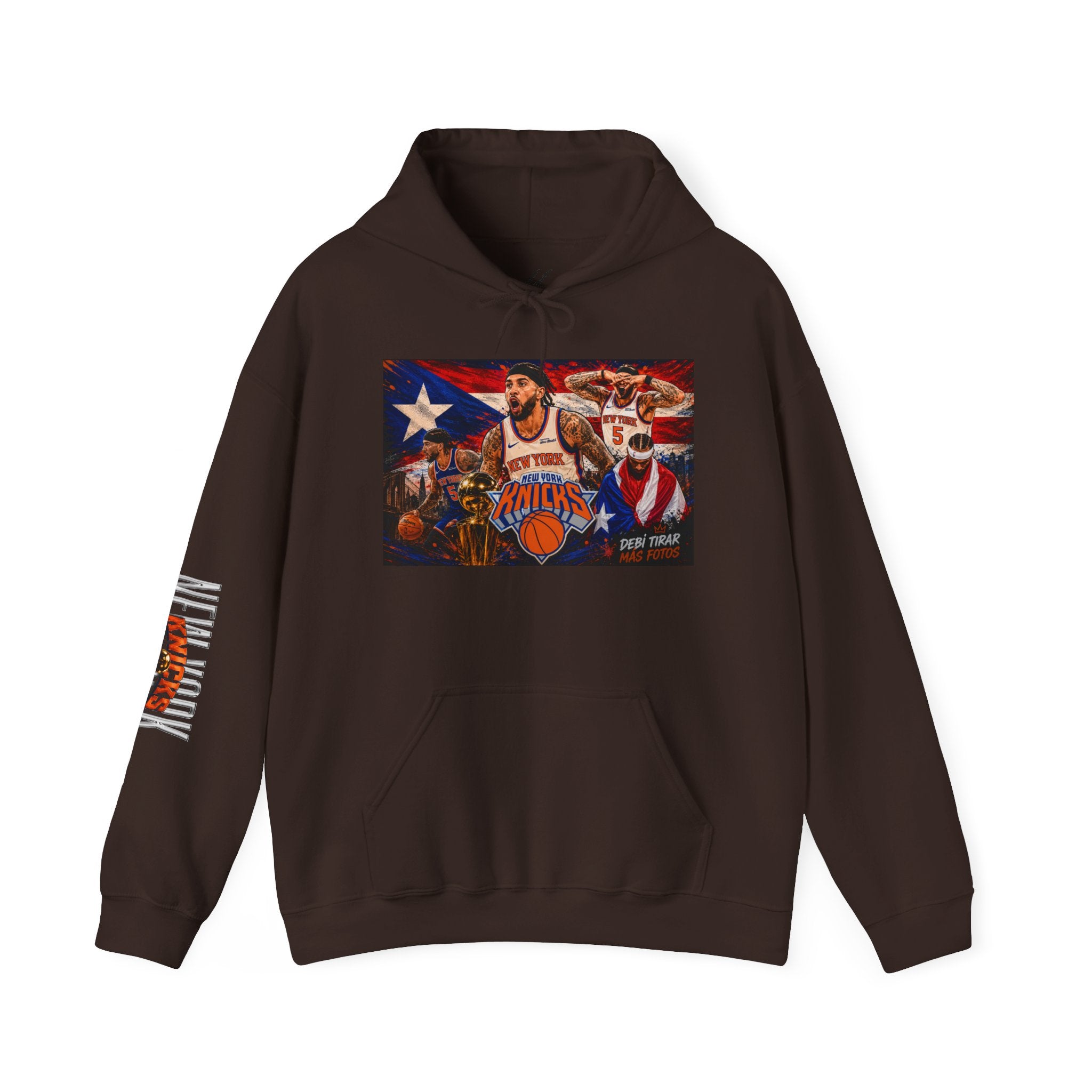 NY-K Retro Player Collage Hoodie — Basketball Fan Sweatshirt