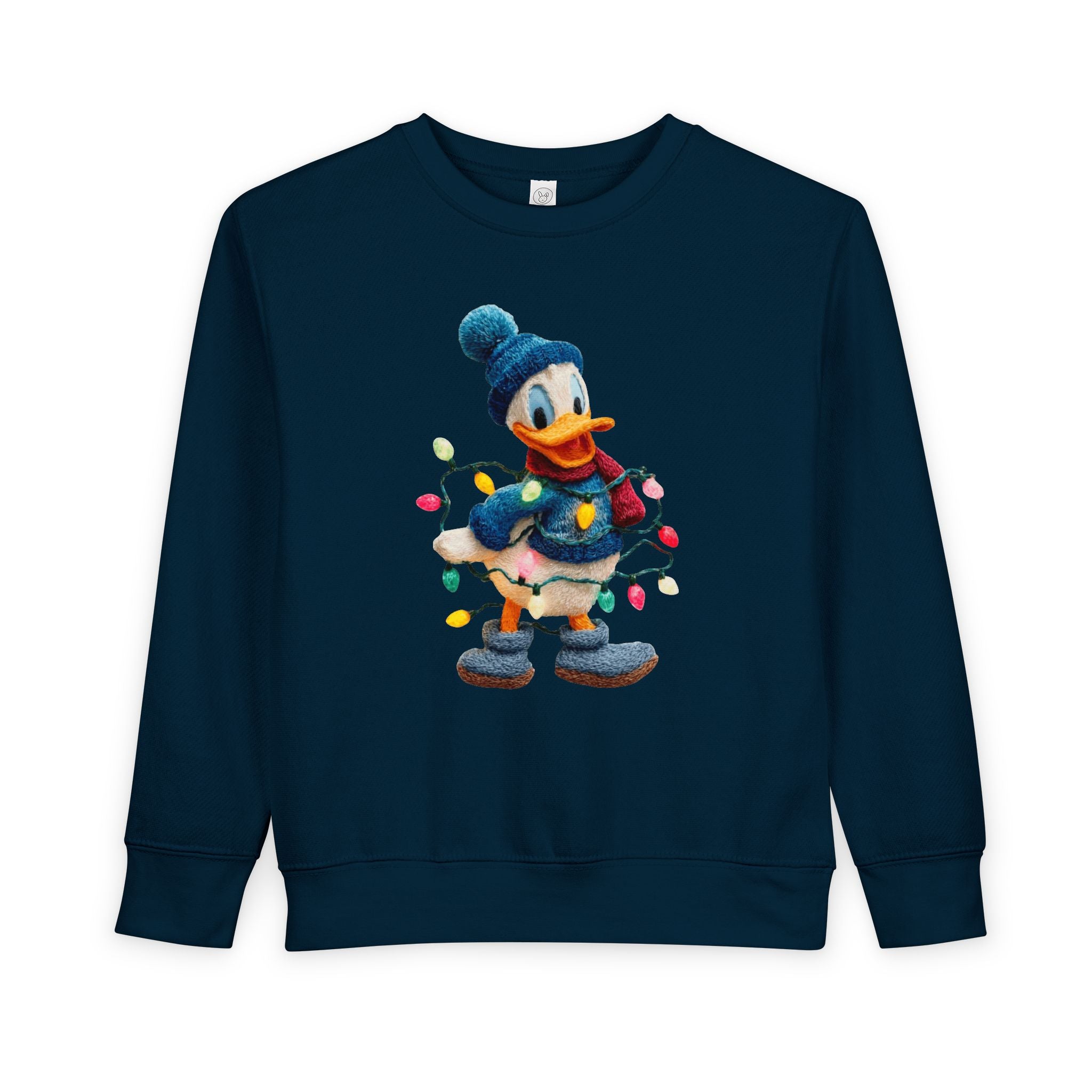 Toddler Sweatshirt  Festive Donald Duck Holiday Lights Pullover