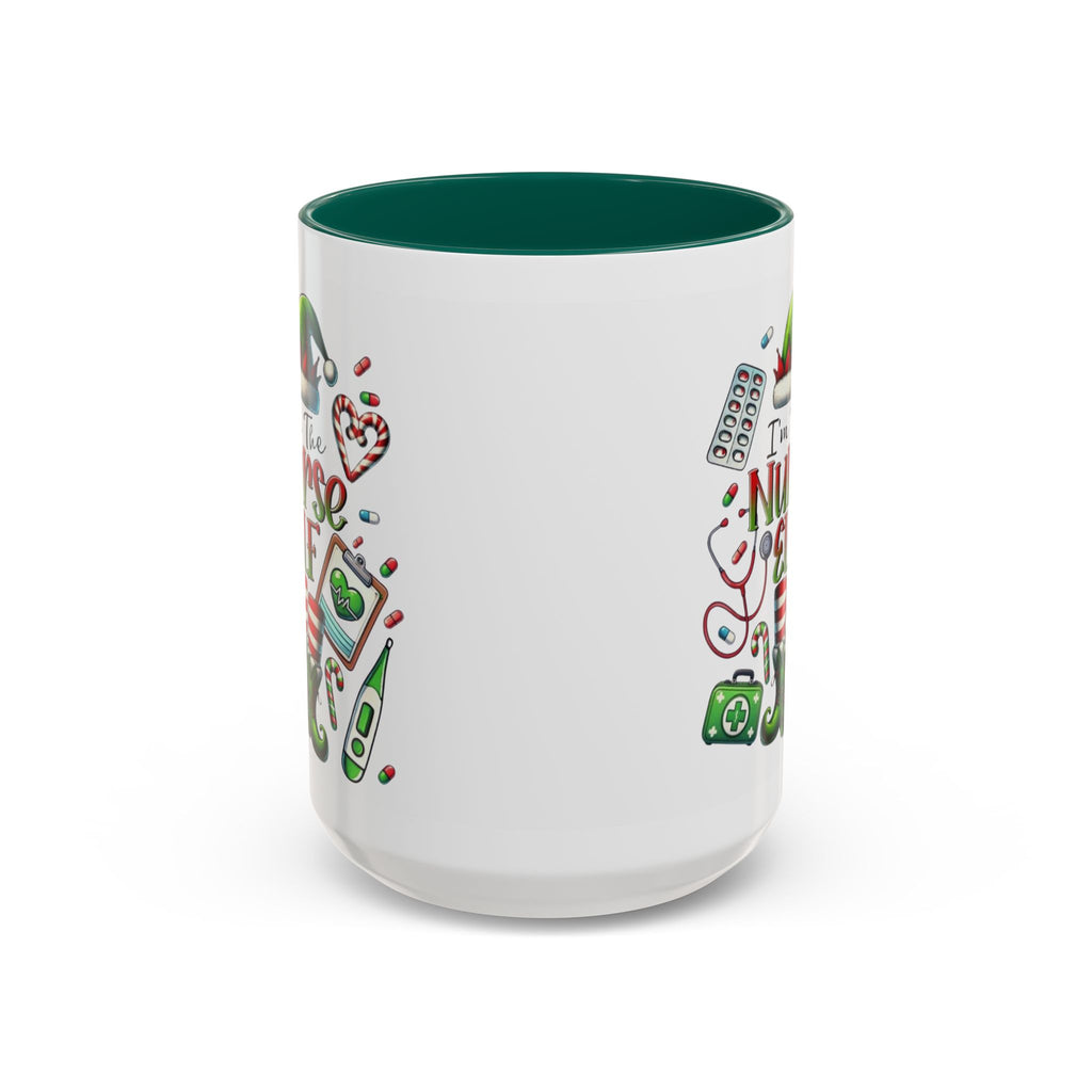 Nurse Elf Coffee Mug — Christmas Medical Holiday Gift (11oz & 15oz) Medical Christmas Mug