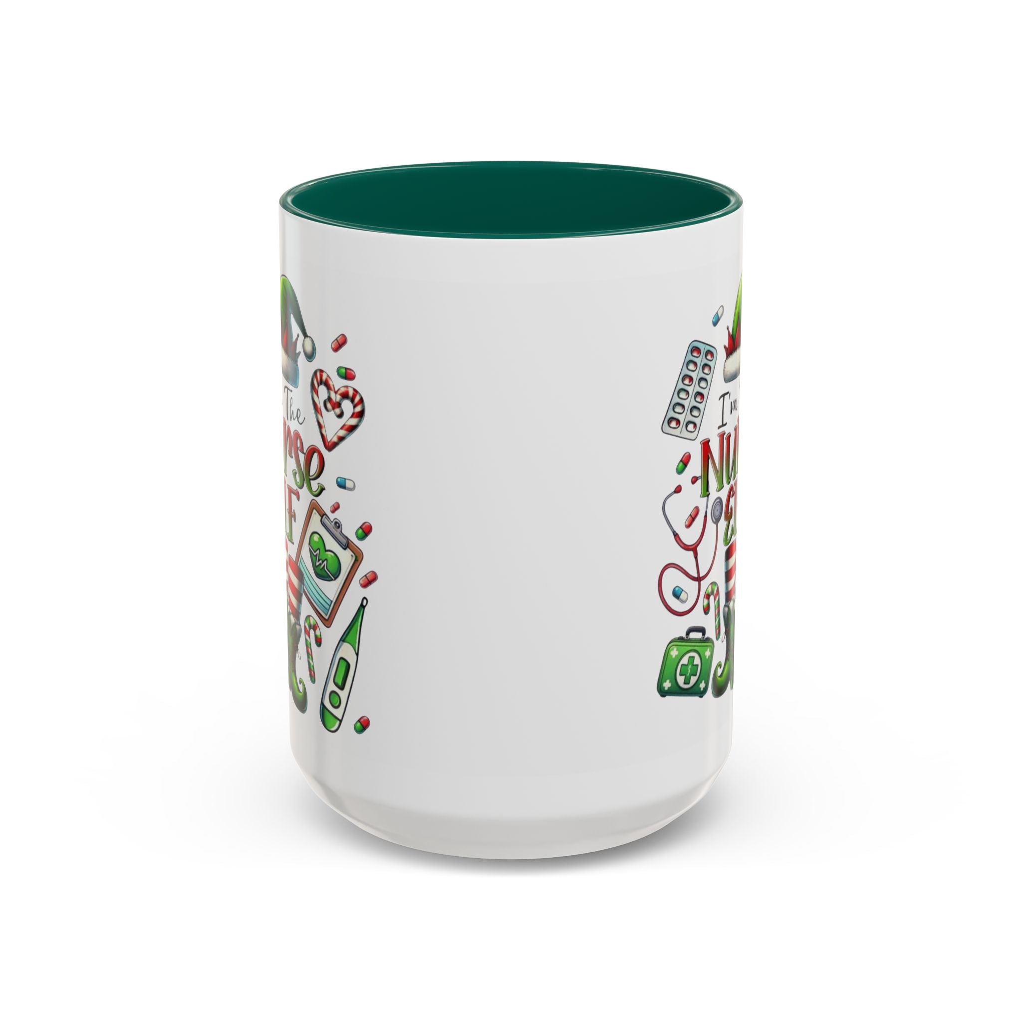 Nurse Elf Coffee Mug — Christmas Medical Holiday Gift (11oz & 15oz) Medical Christmas Mug