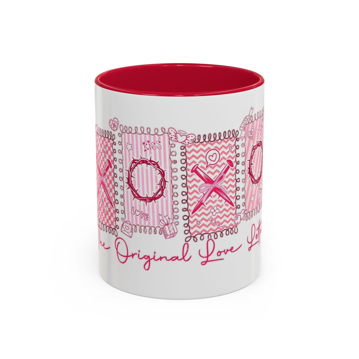 Love Letters XOXO Ceramic Mug — Colorful 11oz & 15oz Coffee Cup