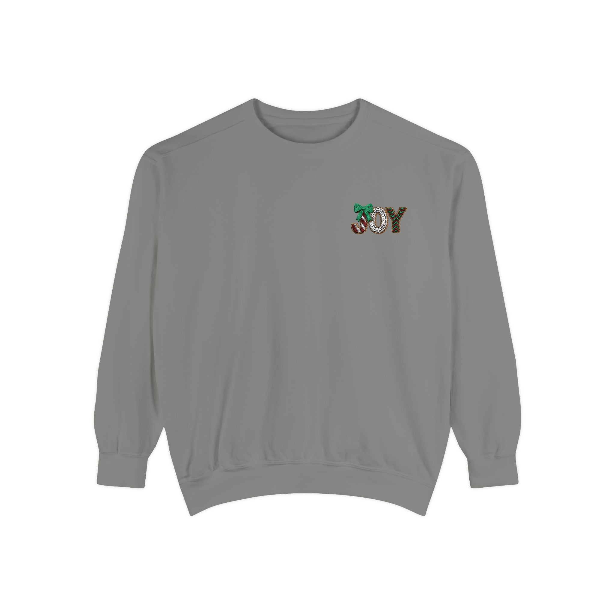 JOY Floral Crewneck Sweatshirt — Holiday Botanical Graphic Christmas T-Shirt & Sweater