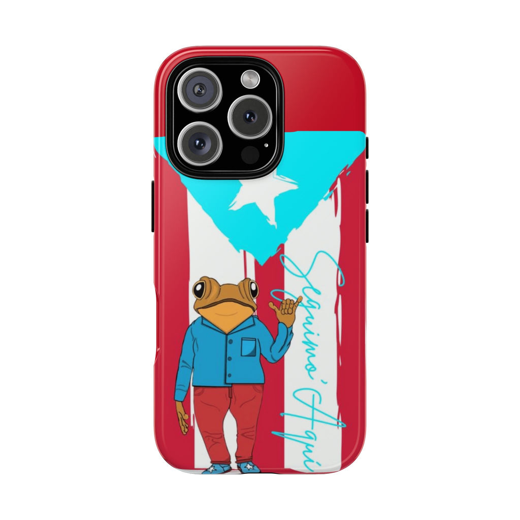 Puerto Rican Flag Frog Design ("Señorita Hops")Phone Case Isla del Encanto Phone Case – Puerto Rican Style