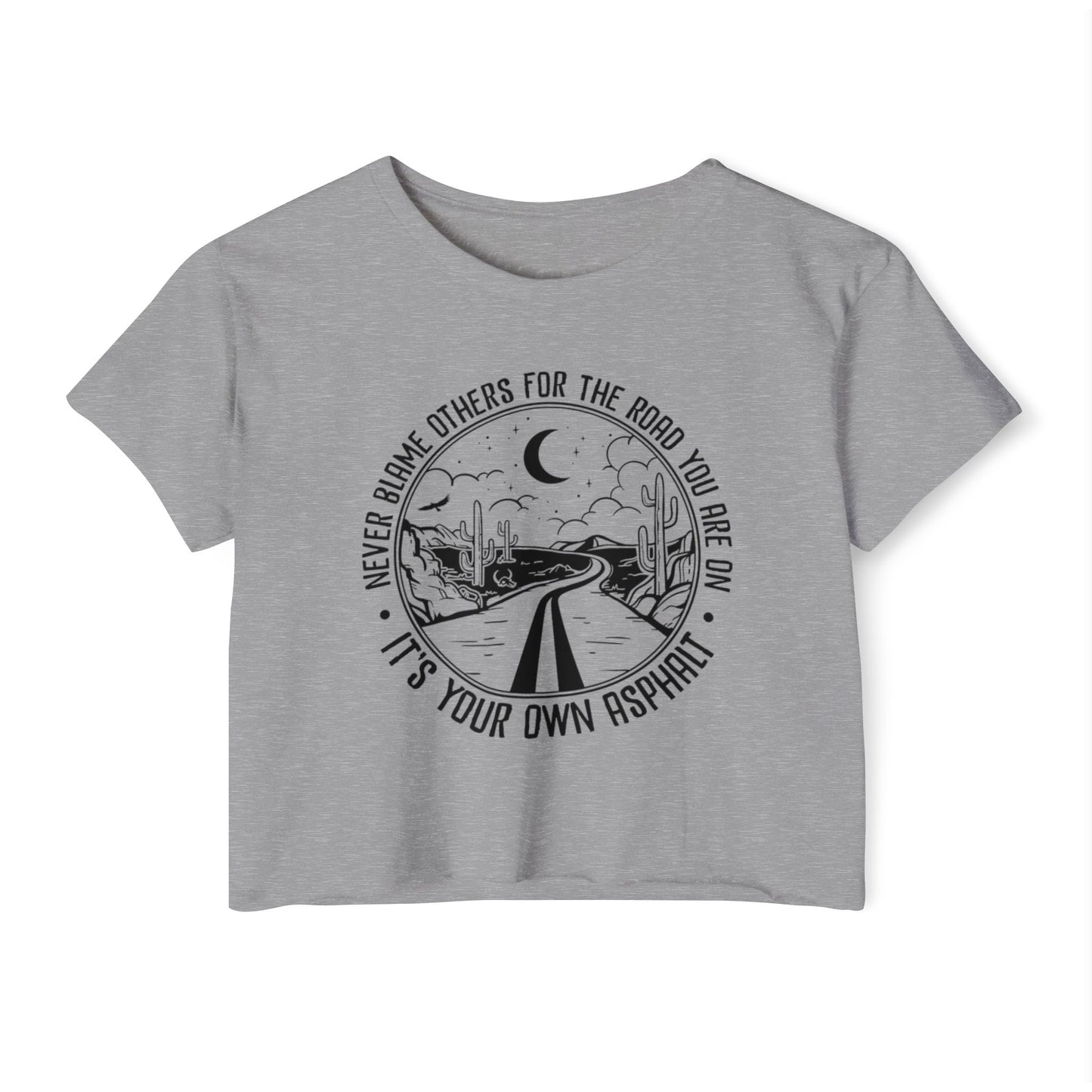 Desert Dream Crop Top - Women's Festival Tee, Boho Style Shirt, Inspirational Graphic Top, Summer Outfit, Road Trip Apparel