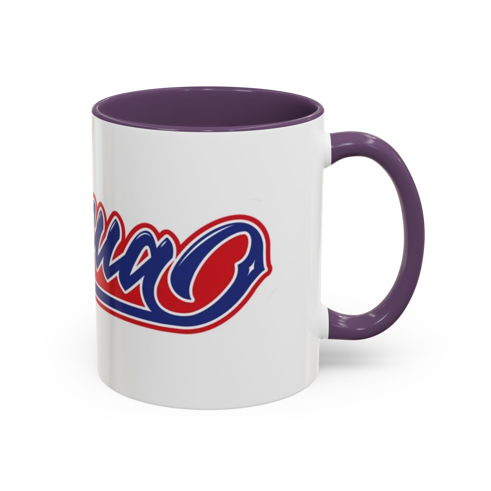 Puerto Rico Script Accent Coffee Mug — Retro Red & Blue 'Boricua' Design (11/15oz)