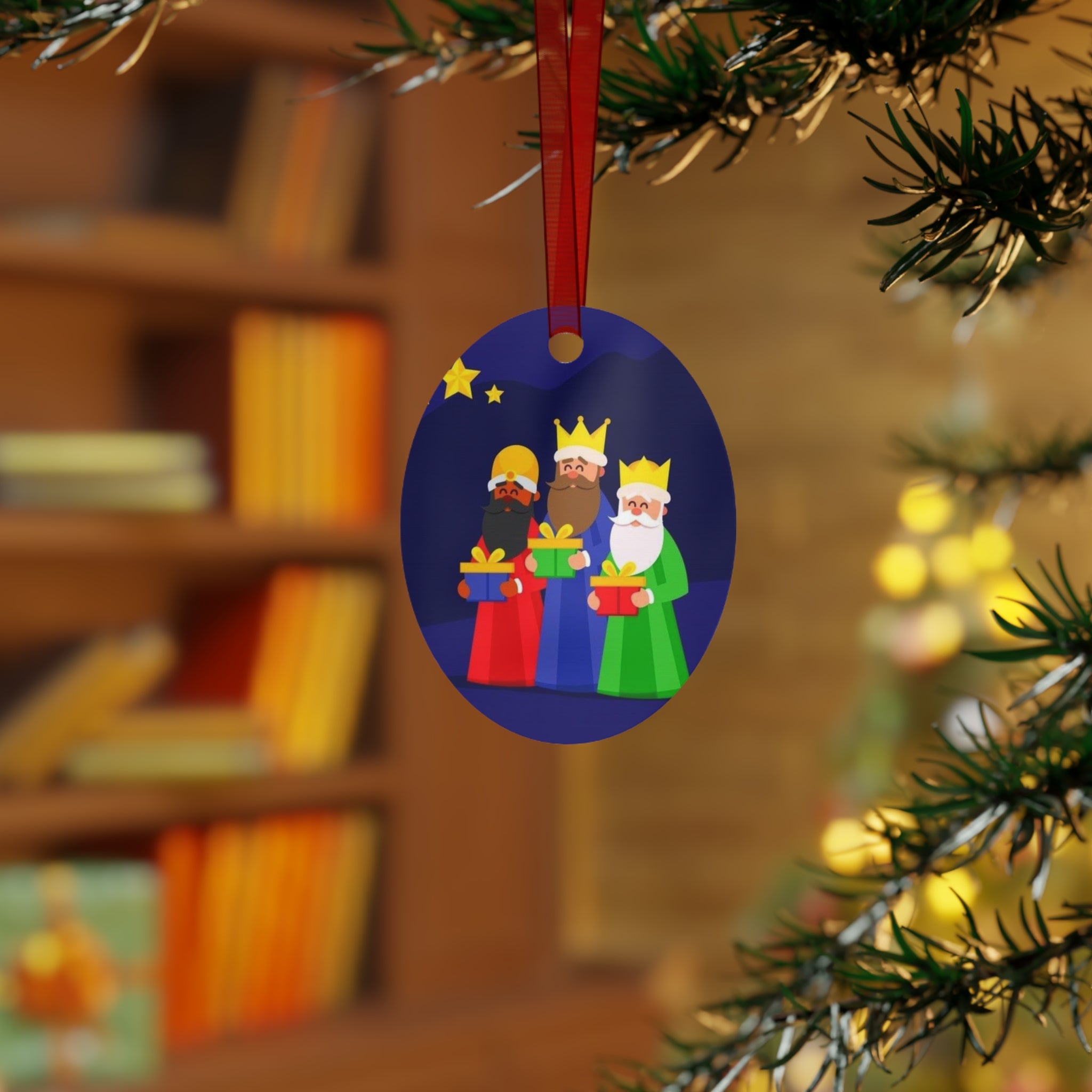 Christmas Metal Ornaments with Three Kings Design