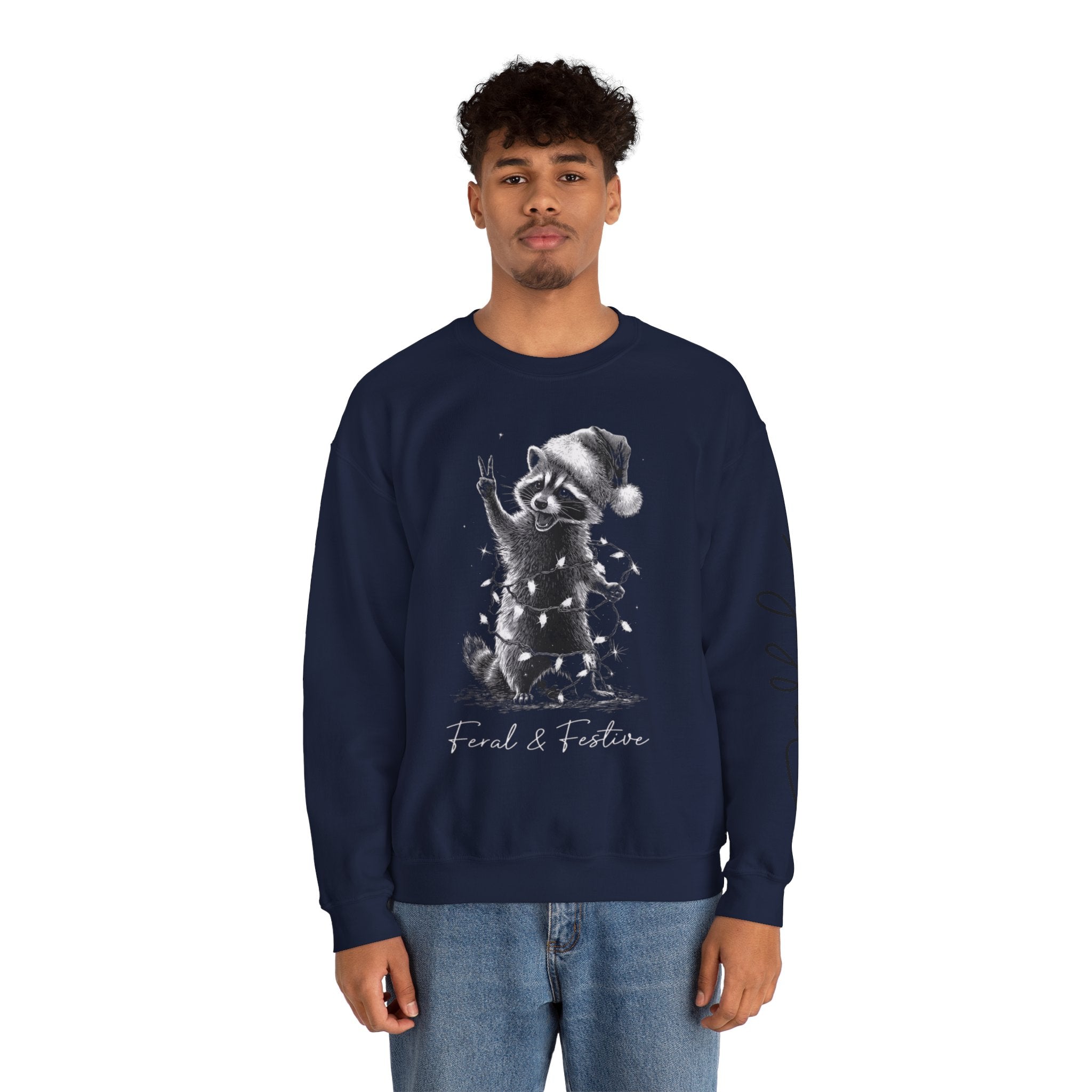 Holiday Raccoon Crewneck Sweatshirt Christmas Tshirts and sweaters,