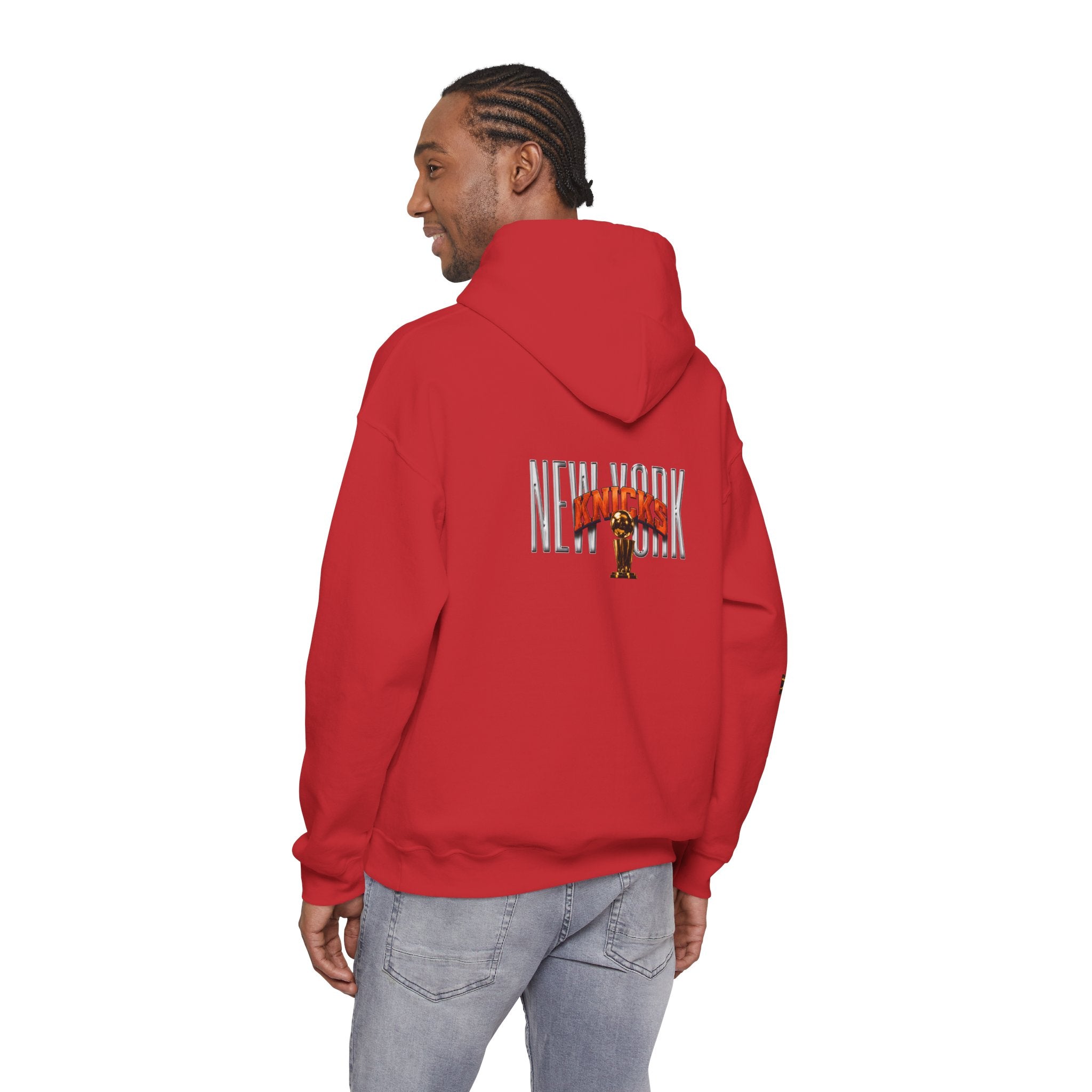 NY-K Retro Player Collage Hoodie — Basketball Fan Sweatshirt