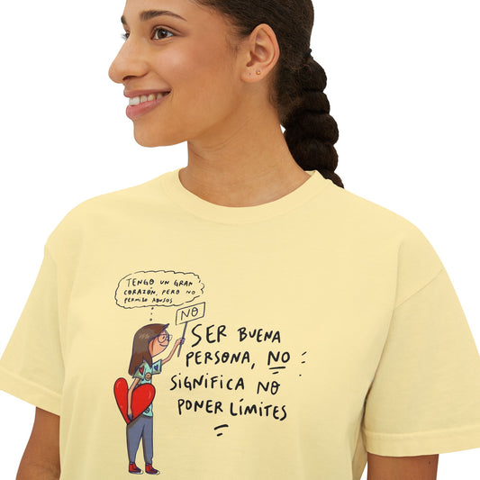 Let your outfit reflect your inner peace. Heartfelt Inspirational Women's Boxy Tee, Casual T-Shirt, Gift for Her, Empowering Top, Everyday Wear, Self-Love Vibes