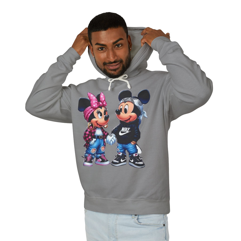 Valentine Cartoon Couple Hoodie  Cute Mickey & Minnie Style Graphic